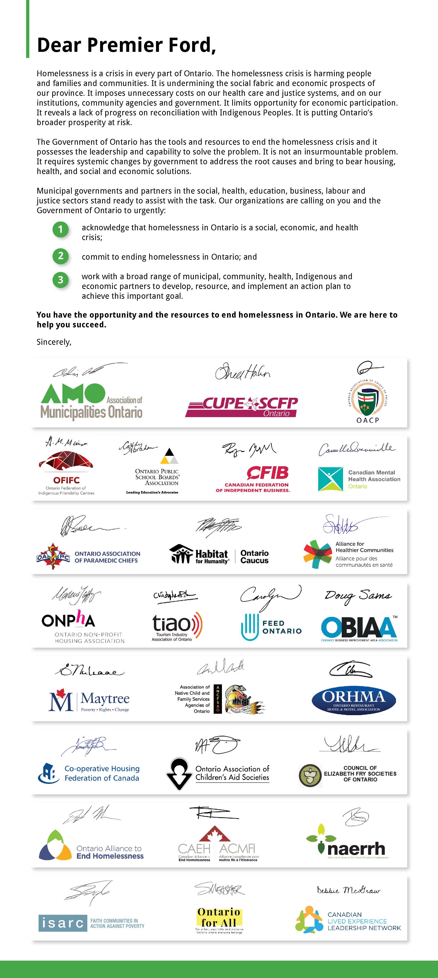 Image of the Full-Page Ad AMO Submitted to the Globe and Mail for Publication on Saturday, March 18, 2023