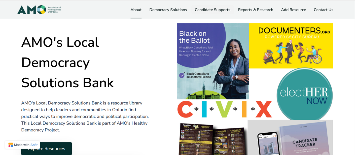 AMO's Local Democracy Solutions Bank