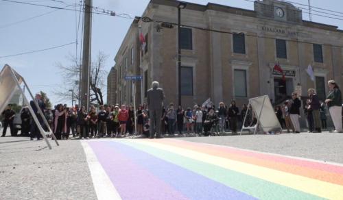 Kirkland Lake unveils rainbow crosswalk