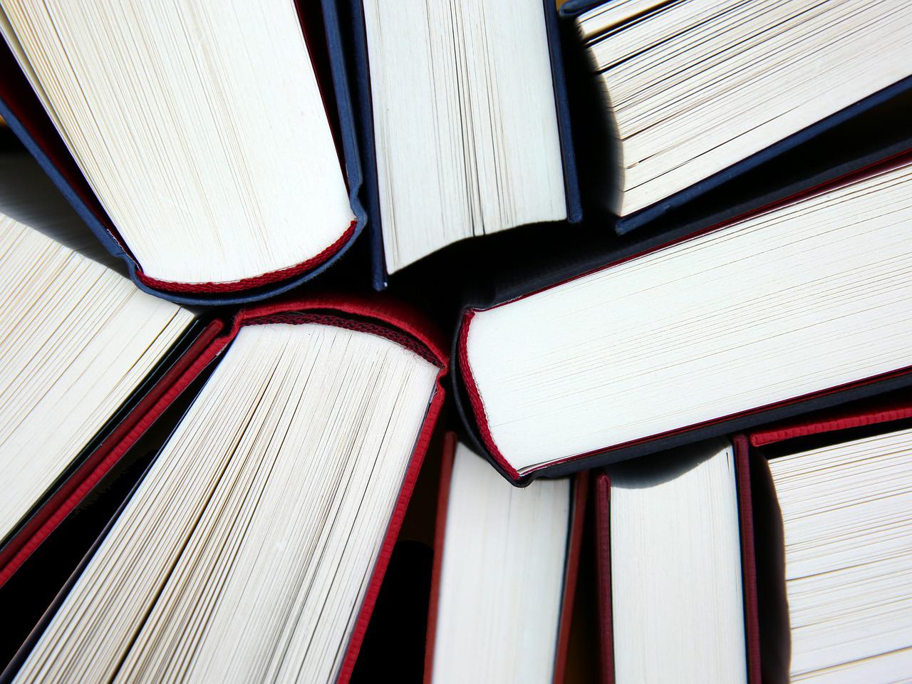 Image of books from Pixabay