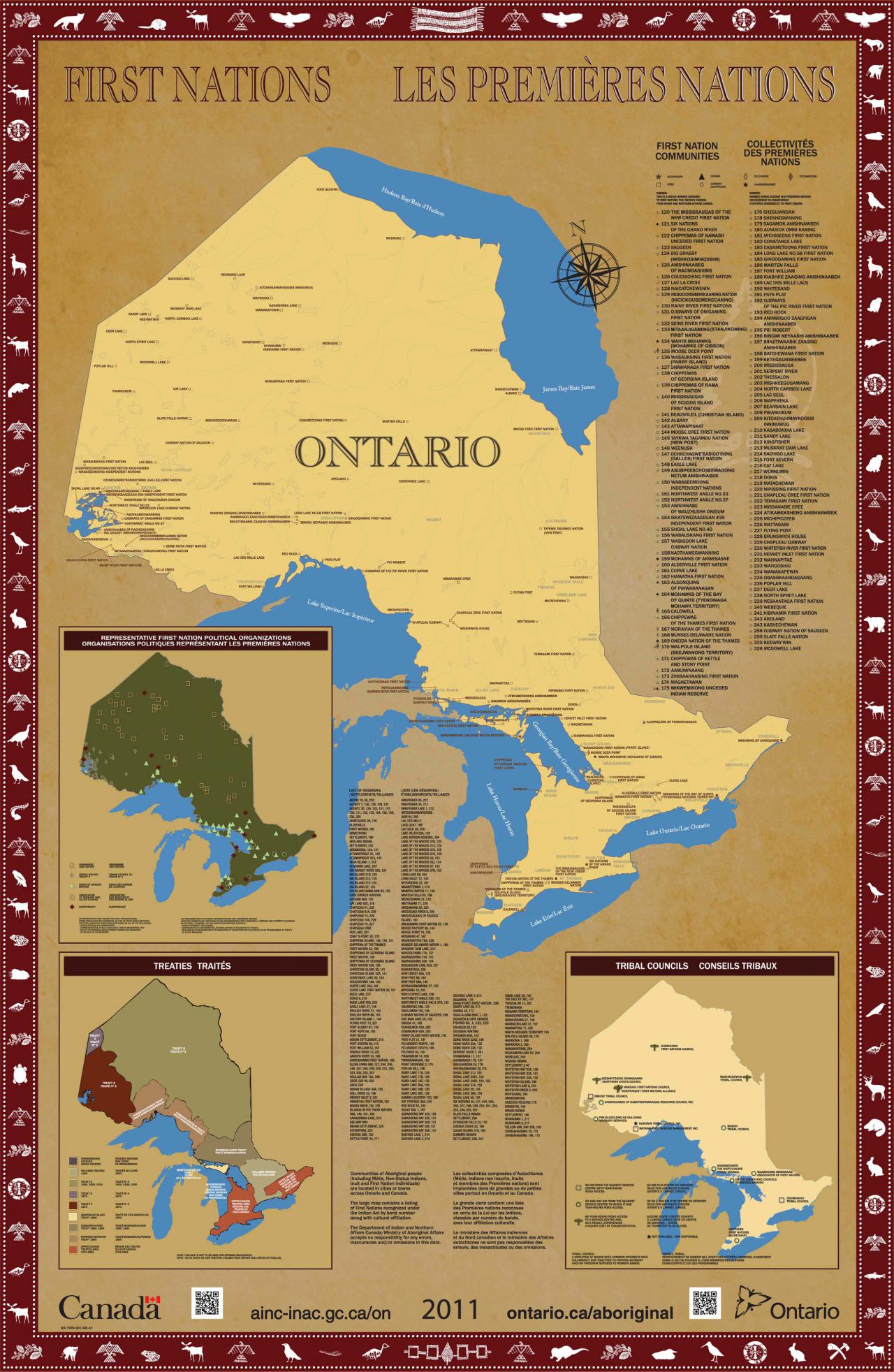 Image of first Nations and Treaties map Source: Government of Ontario
