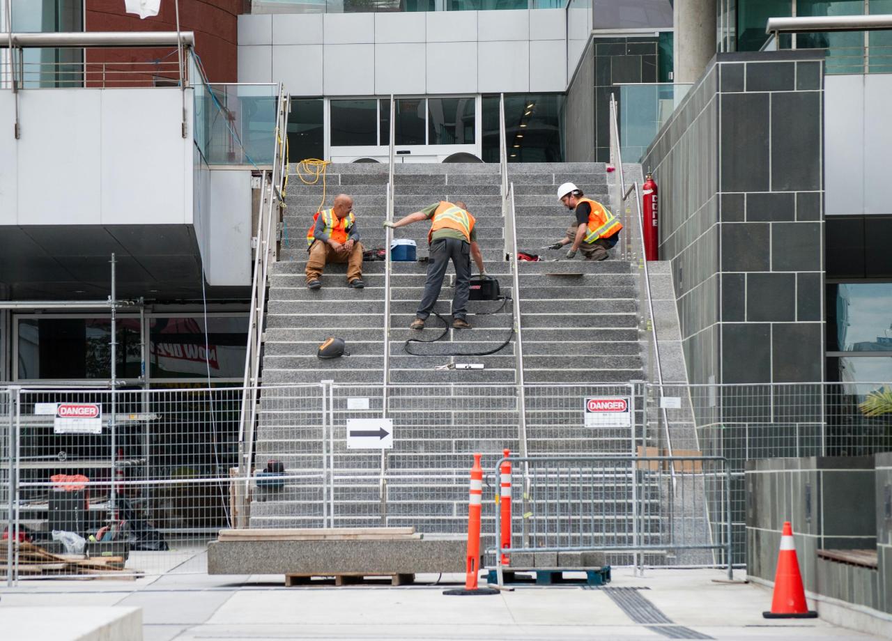 Image of the Region of Waterloo City Hall stairs under construction courtesy of Jeffrey Robb Pexels