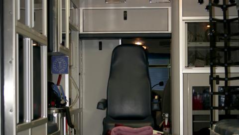 Snapshot of interior of an ambulance