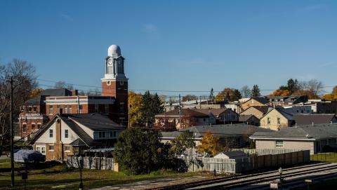 Nondescript image of a small town in Ontario