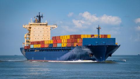 Image of a shipping freightliner