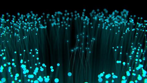 An image of a spliced fiber optic cable
