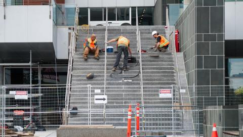Image of the Region of Waterloo City Hall stairs under construction courtesy of Jeffrey Robb Pexels