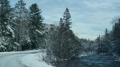 A winter scene of Iron Bridge, Ontario courtesy of Goran Vinko through Unsplash