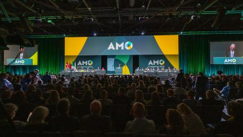 Main stage at the 2026 AMO conference
